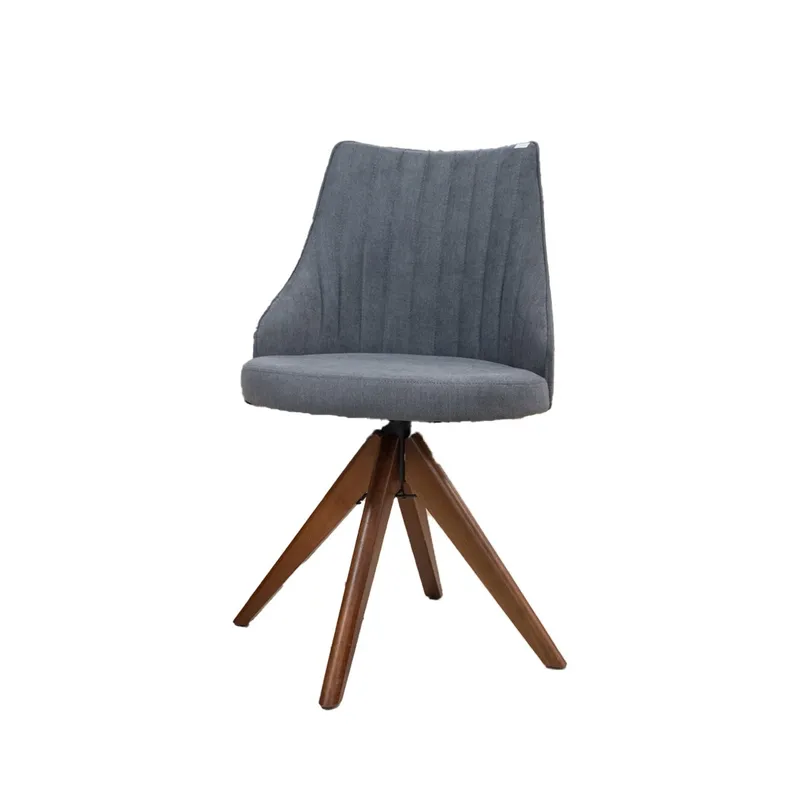 SILLA MALU GIRATORIA CON PATAS DE MADERA / GRIS OSCURO 2128 - Escritorios y sillas de escritorio, Uruguay | Rosas Hermanos