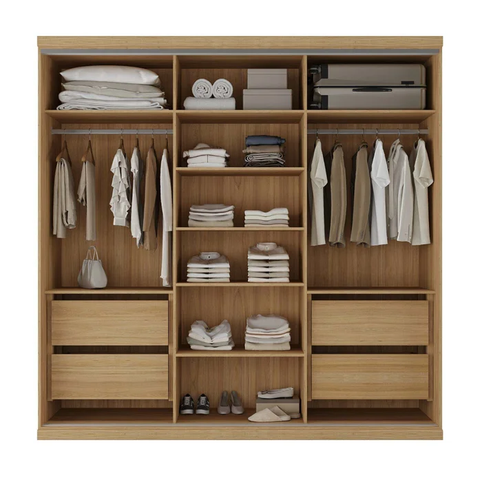 Ropero Placard 3 Puertas Mdf Natural-beige South en Madera natural - Roperos y placares, Uruguay | Divino, vista 2