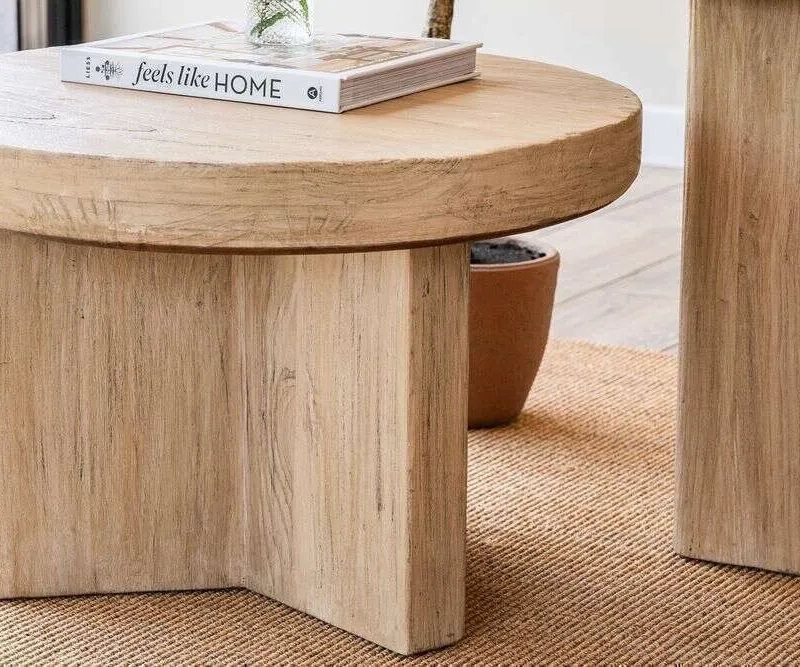 MESA LATERAL DUA - OLMO en Madera natural - Mesas de living, Uruguay | La Iberica