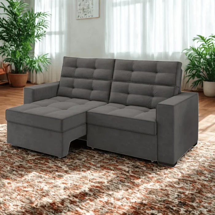 Producto: Sofá retráctil extensible  385 de AMARELO en Gris - Sillones y sofás, Uruguay | Amarelo