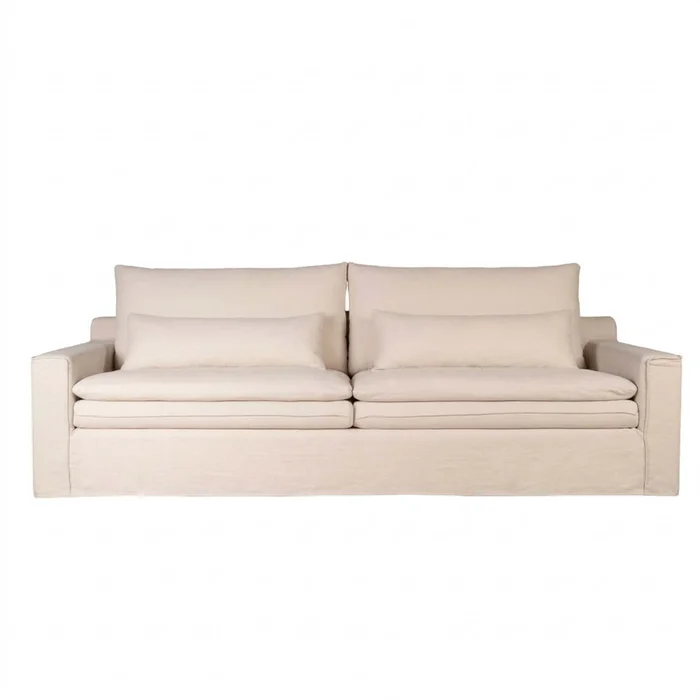Sofá 4 Cuerpos Tela Natural-beige Positano Beige en Beige - Sillones y sofás, Uruguay | Divino, vista 2