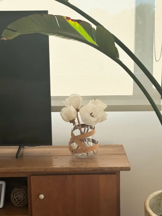 Florero ancho con cuero y clip en Marrón - Jarrones, Uruguay | Dreams On Time, vista 23