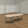 Juego De Mesa De Centro Mesa De Apoyo Patas De Metal Living en MARRON/NEGRO - Mesas de living, Uruguay | Soy Hogar, vista 4 de 4