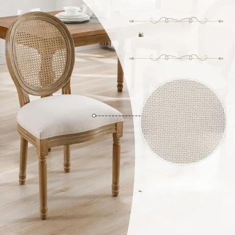 Silla Luis XV Esterillada en Beige - Sillas, Uruguay | La Cueva Muebles, vista 13