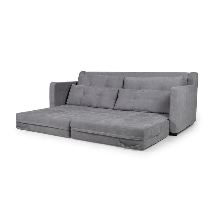 Sofá Cama Nizza - Tela Microfibra - 9250 (Grafito) en Gris - Sillones y sofás, Uruguay | NYR, vista 3