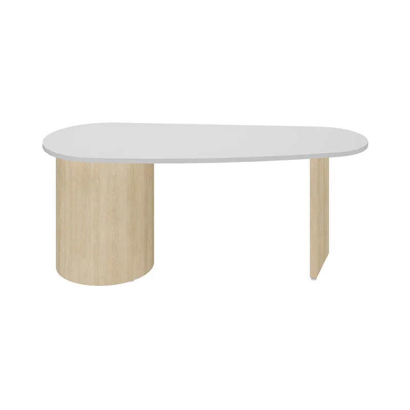 Escritorio Mdf-tamburato Marron Maelle en Blanco - Escritorios y sillas de escritorio, Uruguay | Divino, vista 3