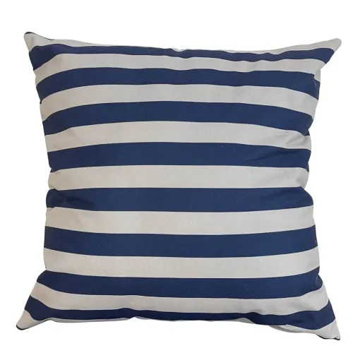 ALMOHADON ESTAMPADO 45x45CM RAYAS AZUL/BLANCO en Azul - Textiles, Uruguay | Koz