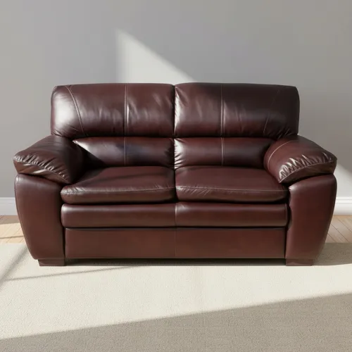 Sofá 2 Cuerpos Cuero-100-natural Marron New Focus Cognac en Marrón - Sillones y sofás, Uruguay | Divino
