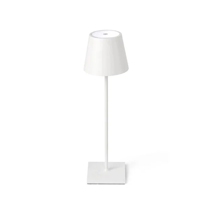 Lámpara de Mesa Roger Recargable Dimerizable Blanca en Blanco - Lámparas de mesa, Uruguay | Serlux