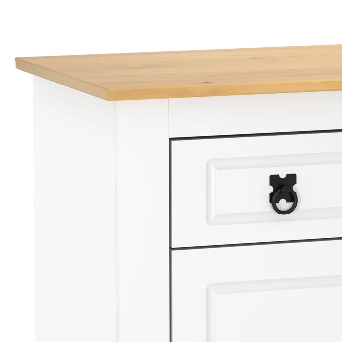 Mesa De Luz 1 Puerta 1 Cajon Linea Mexicana Dormitorio E1633 en Blanco - Muebles, Uruguay | Soy Hogar, vista 2
