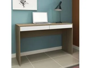 Escritorio 2 cajones 120x75x45 Nogal/Blanco en Nogal/Blanco - Escritorios, Uruguay | Quesal, vista 7