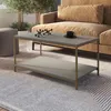 Mesa de Centro Ratona Rectangular Tapa Doble (Verde y Hierro Dorado) - Mesas de living, Uruguay | Berna home, vista 4 de 4