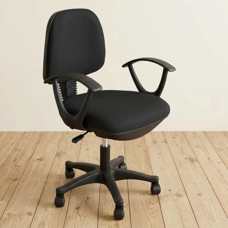 Silla De Oficina Tela-y-polipropileno Negro Classic en Negro - Escritorios y sillas de escritorio, Uruguay | Divino