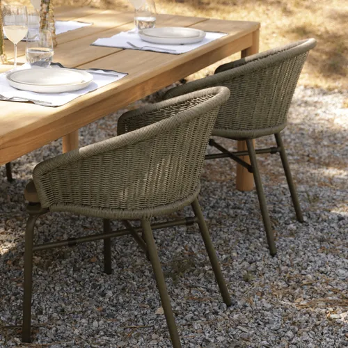 SILLA IBIZA CON ALMOHADÓN en Verde oliva - Muebles para el exterior, Uruguay | Masinfinito Casa