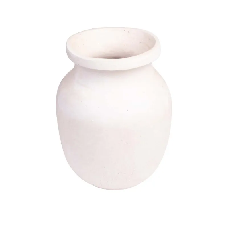 Jarrón Papel Natural-beige Maché 8720 en Blanco - Jarrones, Uruguay | Divino
