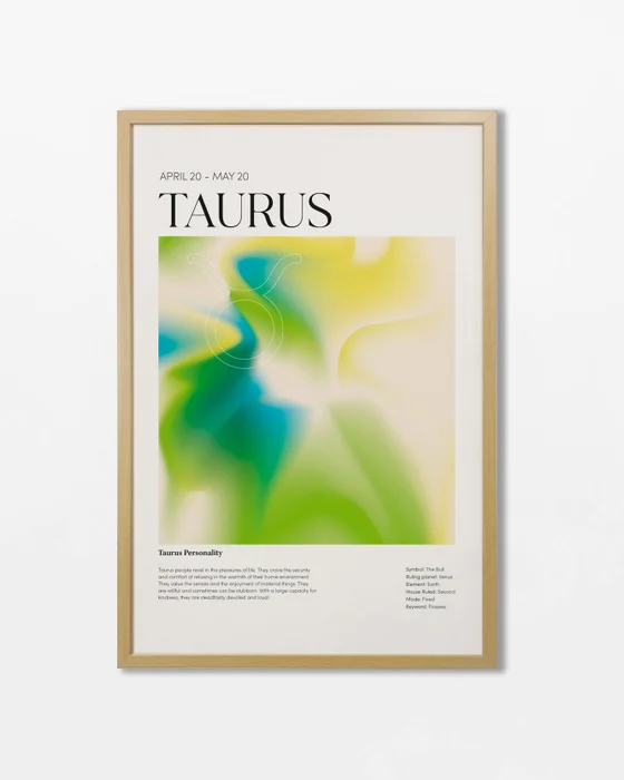 Signo Tauro en Multicolor - Láminas, Uruguay | La Cuadrería