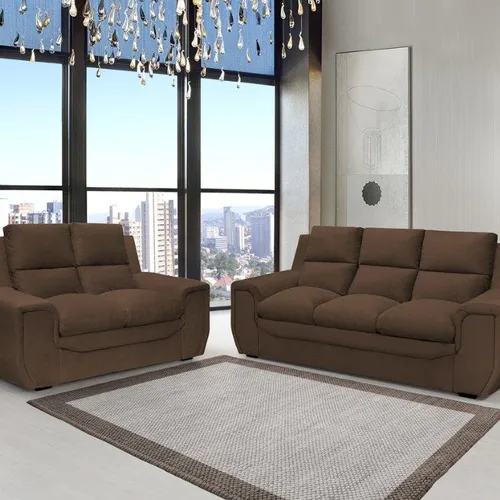Juego Living BENETTON 3 + 2 lugares en Marrón - Sillones y sofás, Uruguay | Igoa