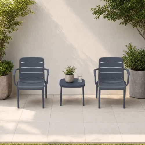 Set De Terraza Polipropileno Marron Oasis en Beige - Muebles para el exterior, Uruguay | Divino