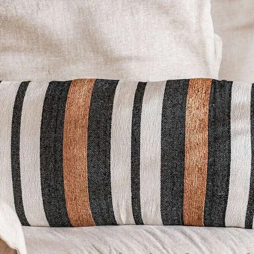ALMOHADON RAYADO DENIM / CHOCO - 35 X 80 CMS en Multicolor - Textiles, Uruguay | La Iberica