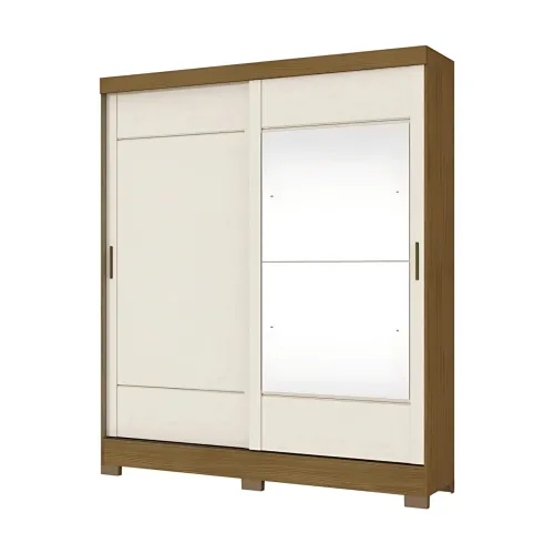 Ropero 2 Puertas B74 - Natural y beige en Multicolor - Roperos y placares, Uruguay | Nario Hogar