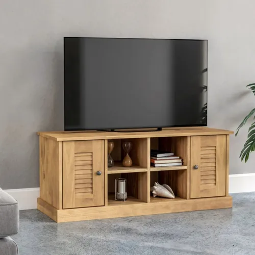 Rack de tv 2 Puertas 2 Estantes Linea Valenciana Natural en Madera natural - Muebles para TV, Uruguay | Rústico Hogar