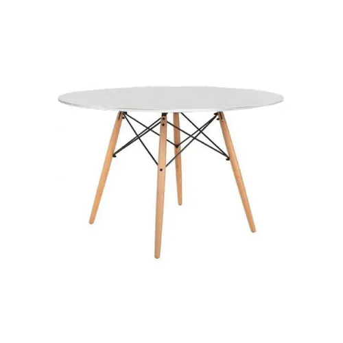 MESA EAMES DKR D110x73CM MDF Y MADERA BLANCO en Blanco - Mesas de arrimo, Uruguay | Koz