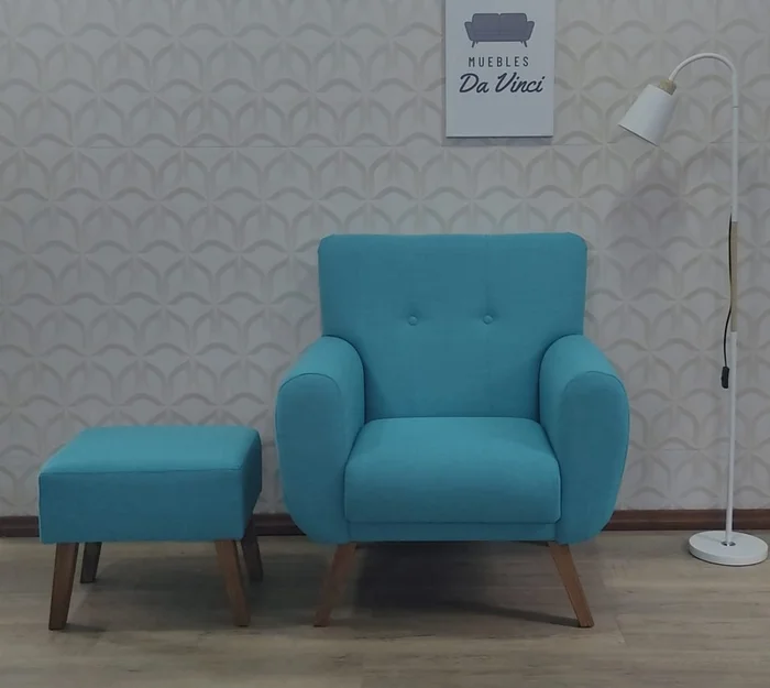 COMBO - butaca Zuret Plus + banqueta - Muebles Da Vinci en Turquesa - Sillones y sofás, Uruguay | Muebles Da Vinci