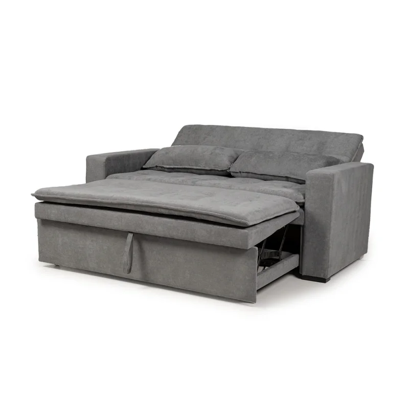 Sofá Cama Londres - Tela Microfibra - TC1011 (Grafito) en Gris - Sillones y sofás, Uruguay | NYR, vista 3
