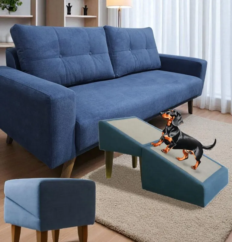 Rampa mascotas y puff - Muebles Da Vinci en Azul - Sillones y sofás, Uruguay | Muebles Da Vinci