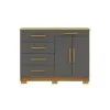 Comoda 5 Cajones 2 Puertas Moderna Con Estante 100% Mdp en NATURE ALASCA - Cómodas, Uruguay | Soy Hogar, vista 2 de 8