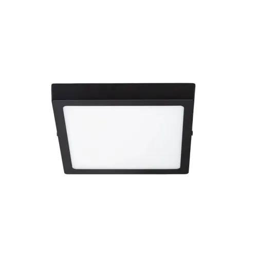 Panel LED Cuadrado de Adosar Negro 12W Luz Cálida en Negro - Lámparas colgantes, Uruguay | Serlux