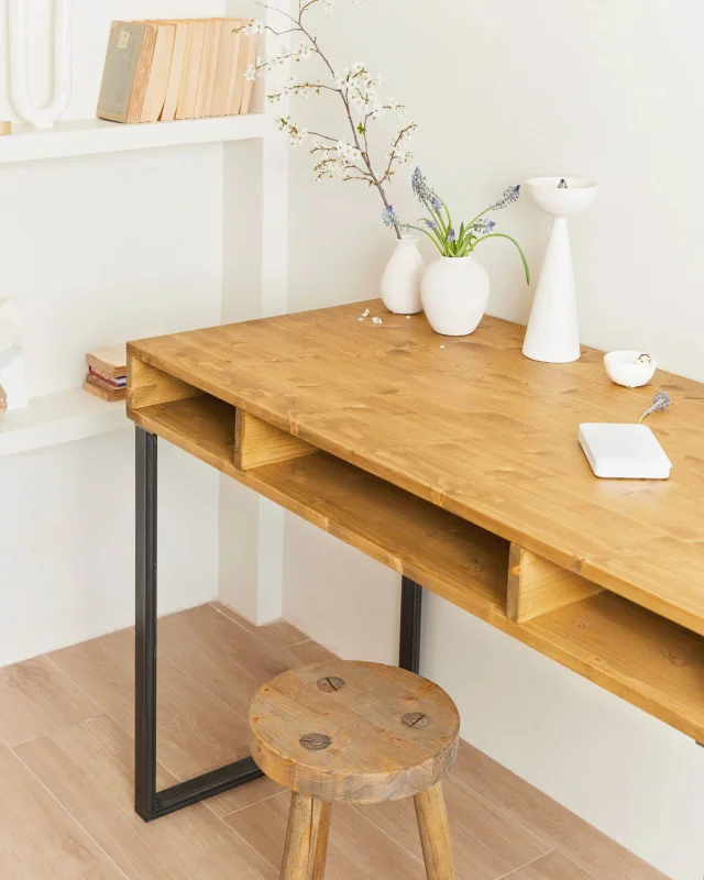 Escritorio Elma en Madera natural - Mesas de arrimo, Uruguay | Tree House Deco, vista 5