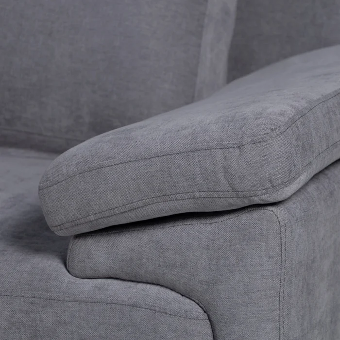 Rinconera Adalia - Tela Microfibra - Chaise izquierdo - 9250 (Grafito) en Gris - Sillones y sofás, Uruguay | NYR, vista 3