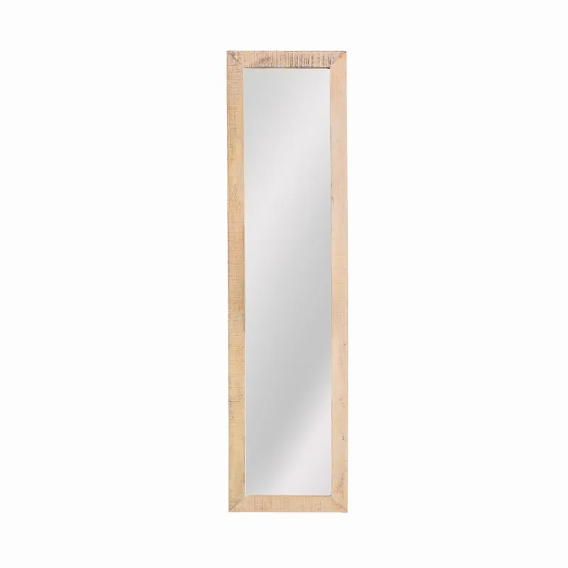 Espejo De Pared Madera-de-mango Natural-beige Rectangular Nemur en Madera natural - Espejos, Uruguay | Divino