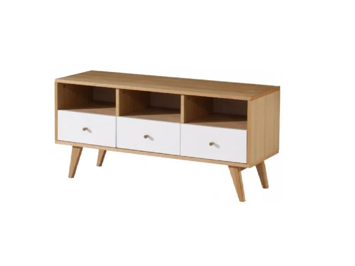 Rack con Cajones y Estantes KNOLL en Madera natural - Muebles para TV, Uruguay | Finkel