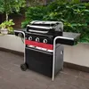 Barbacoa Hibrida Acero-inoxidable Gris Gas Y Carbón en Gris - Exterior, Uruguay | Divino, vista 3 de 3