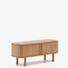 Mueble TV Mailen 2 puertas en chapa de fresno - con acabado natural 120 x 50 cm en Madera natural - Muebles para TV, Uruguay | Kavehome, vista 1 de 7