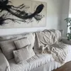 Manta para sillón y cama algodón Rayas Greige - 130cm en Gris - Textiles, Uruguay | Buho Store, vista 3 de 6