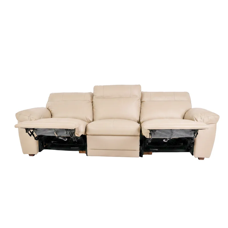 Sofá Recliner 3 Cuerpos Cuero-100-natural Natural-beige Imperial Arena en Beige - Sillones y sofás, Uruguay | Divino, vista 7