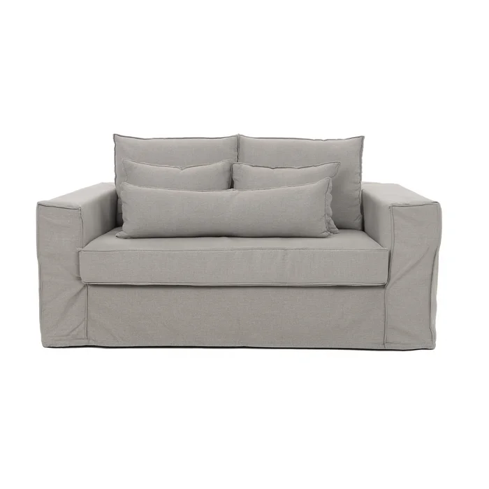 Sofá Granada 2 Cuerpos Funda Desmontable 165cm - Gris Lino en Gris - Sillones y sofás, Uruguay | Berna home