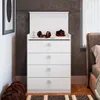 Cómoda cajonera 4 cajones - Lock en Blanco - Cómodas, Uruguay | Delta Center, vista 1 de 8