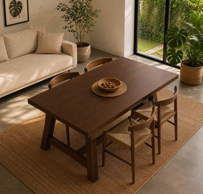 Mesa comedor de madera de pino MILAN en Madera natural - Mesas de living, Uruguay | Simple Deco, vista 5
