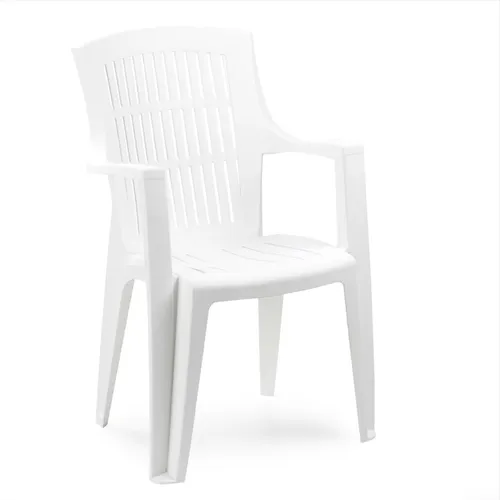 SILLA DE PVC APILABLE ARPA BLANCA A5824 en Blanco - Muebles para el exterior, Uruguay | Alfa Ventas