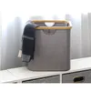ORGANIZADOR BORDE MADERA 33X33X33CM EXT TELA GRIS en Gris - Canastos, Uruguay | Decohogar, vista 3 de 4