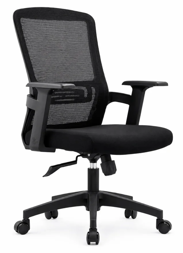 SILLA DE OFICINA RESPALDO MESH NEGRO MC099B en Negro - Escritorios y sillas de escritorio, Uruguay | Alfa Ventas, vista 2
