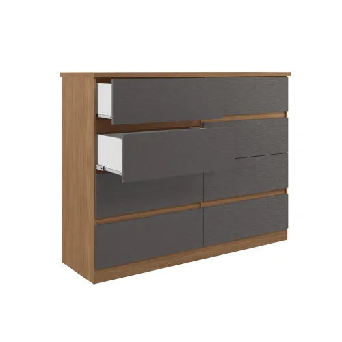 Comoda Roma 8 Cajones Moderna 100% Mdp Con Patas - Cómodas, Uruguay | Muebles Express