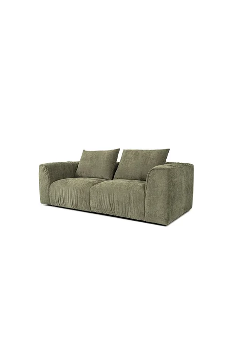 SOFA CORSO 236X105X80CM (2PIEZAS 118CM) TELA VERDE - Sillones y sofás, Uruguay | Vinibel, vista 2