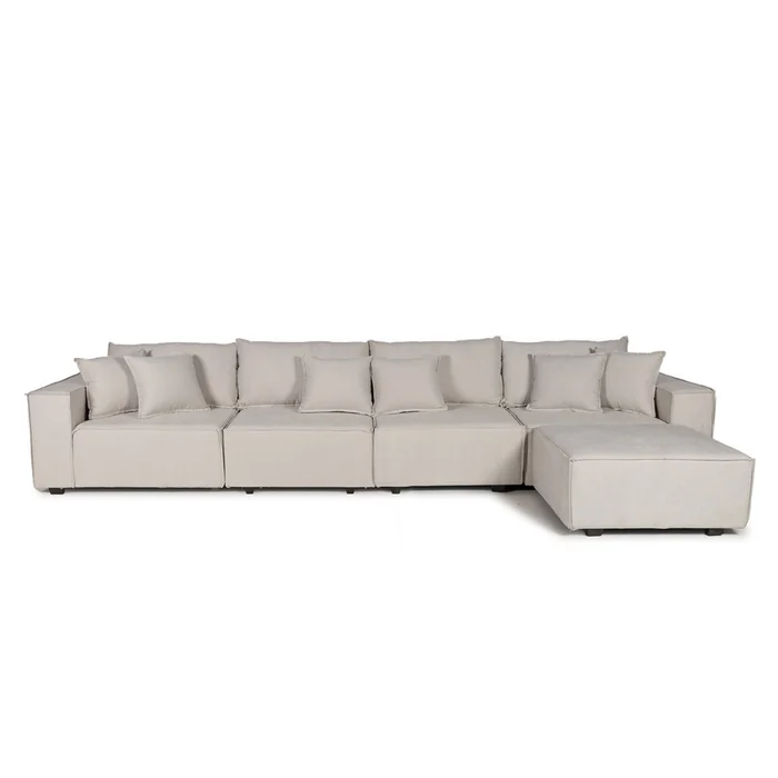Sofá Modular Maia (5 módulos) - Tela Microfibra - 12072 (Beige) en Beige - Sillones y sofás, Uruguay | Nyr, vista 3