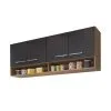 Mueble De Cocina Aereo Alto 4 Puertas 2 Estantes 100% Mdp en Negro - Mesas de living, Uruguay | Soy Hogar, vista 2 de 8