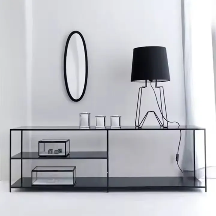 Rack KINNO en Negro - Mesas de living, Uruguay | Simple Deco